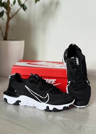 Кроссовки nike react vision black white 5
