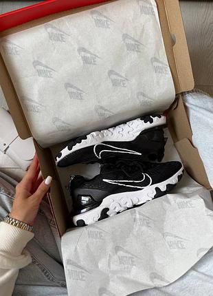 Кроссовки nike react vision black white 8