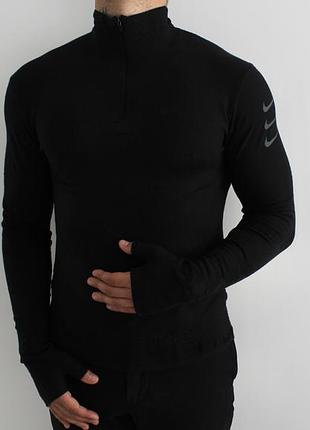 Достойний, спортивний термогольф-лонгслів nike therma-fit adv run division вовна