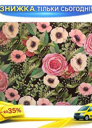 Ku набор сервировочных салфеток universal fit 12 штук floral полипропилен подтарельники для стола плей uni2l_k