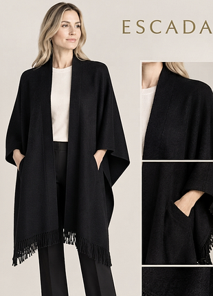 Статусне пончо escada з вірджинської вовни (virgin wool) — люкс сегмент. потрібен дрібний  ремонт