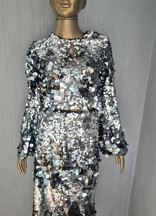 Костюм с пайетками zara