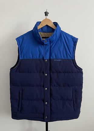 Жилетка чоловіча patagonia bivy goose down синя