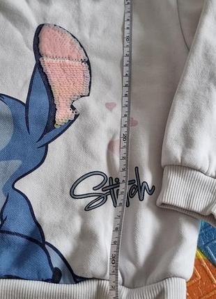 Світшот для дівчинки stitch білий 2