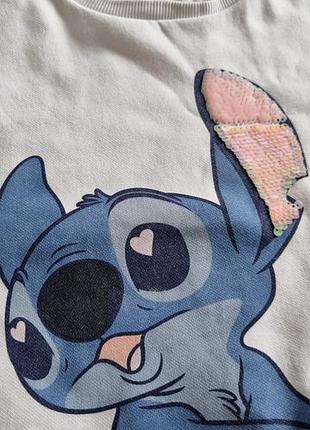 Світшот для дівчинки stitch білий 5
