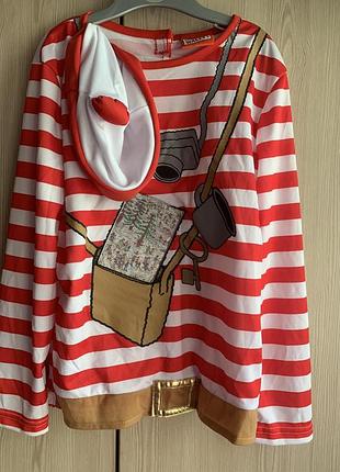 Костюм уоллі воллі where's wally matalan 8-9 р