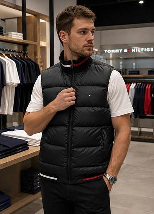 Чоловіча жилетка безрукавка tommy hilfiger black