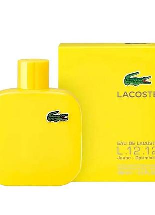 Мужская туалетная вода eau de lacoste l.12.12 jaune - optimistic 100 мл