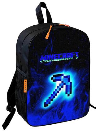 Рюкзак школьный детский 36х27см майнкрафт кирка «minecraft» с принтом для мальчика (00602)