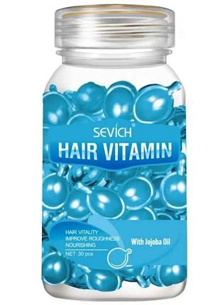 Капсулы для волос «глубокое восстановление и блеск» sevich jojoba oil, 30 капсул