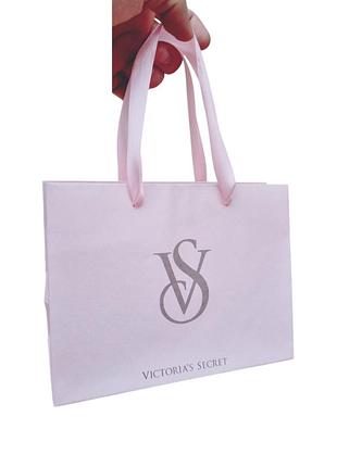 Пакет крафтовый бумажный victoria's secret (20х15х9см)