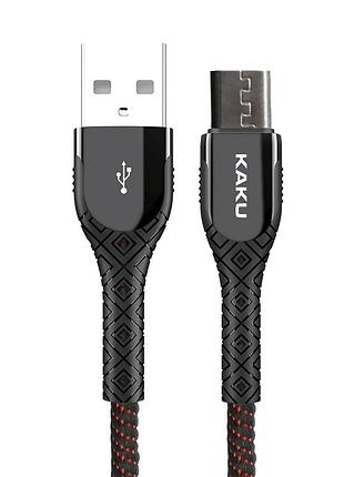 Usb кабель с индикатором kaku ksc-166 usb - micro usb 1.2m - black&red