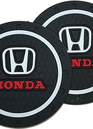 Силіконовий килимок у підсклянник із логотипом honda комплект 2 штуки