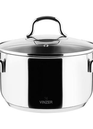 Кастрюля с крышкой techno 2.4 л vinzer 50161