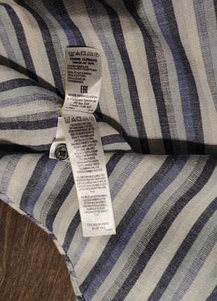 Чоловіча сорочка m&s collection у смужку, льон. 9
