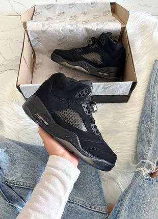 Jordan 5 black dark brown gum