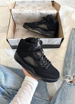 Jordan 5 black dark brown gum 4