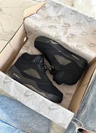 Jordan 5 black dark brown gum 8