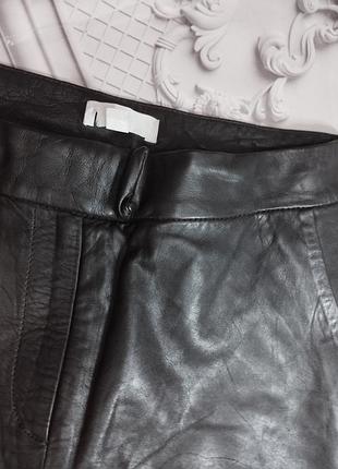 Шкіряні брюки h&m premium selection 6