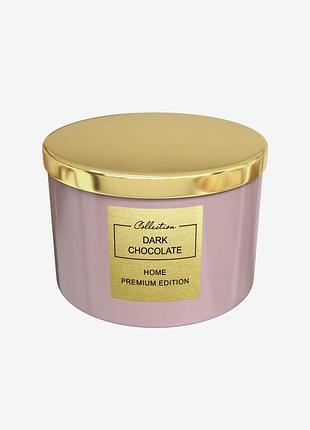 Свеча ароматизированная pepco home аромат dark chocolate (темный шоколад)