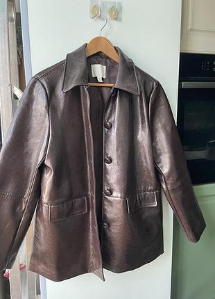 Піджак h&m vegan leather 2