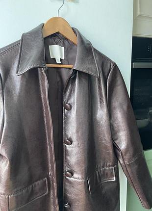 Піджак h&m vegan leather 3