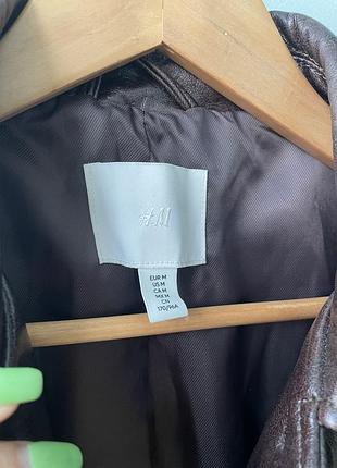 Піджак h&m vegan leather 6