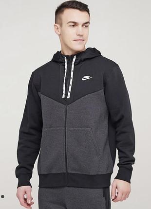 Худі чоловіче nike m nsw hybrid flc fz hoodie bb