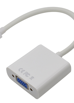 Адаптер-перетворювач mini display port (thunderbolt) - vga (білий)