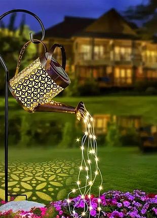 Садовий світильник на сонячній батареї "лійка" 80см, fairy lamp / декоративний led ліхтар для саду