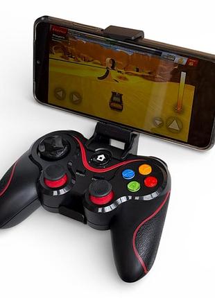 Геймпад універсальний v8 bluetooth контролер для ps3, ps4, android, ios, windows/steam - black/red 5