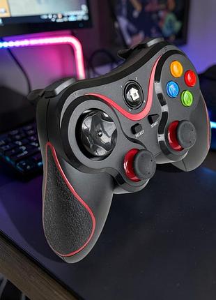 Геймпад універсальний v8 bluetooth контролер для ps3, ps4, android, ios, windows/steam - black/red 8