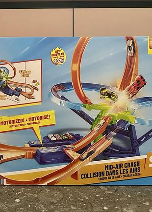 Автомобільний трек для хлопчиків hot wheels stunt tracks mid-air crash playset