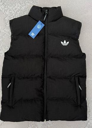 Мужская жилетка adidas весенняя черная без капюшона безрукавка адидас xl (b)
