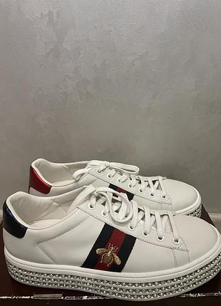 Кросівки gucci ace sneaker crystal розм. на 26 см