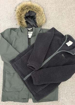 Куртка-парка для хлопчика jack wolfskin, хакі