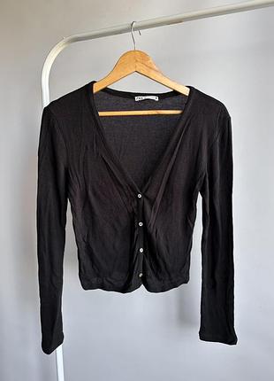 Чорний легкий кардиган zara