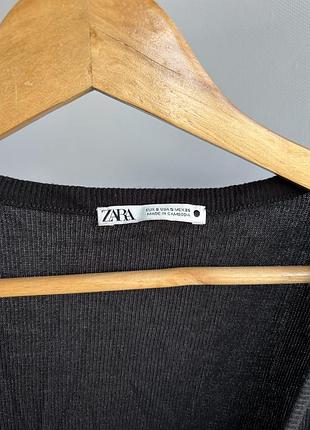 Чорний легкий кардиган zara 3