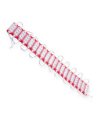 Модуль светодиодный 12v красный 3 smd 2835 0.6w 3d (20шт) megalight