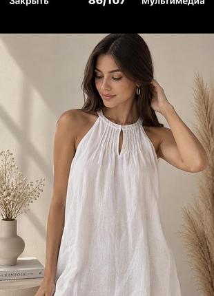 Сукні міді жіноча marc o’polo pure linen біле лляне, розмір 36