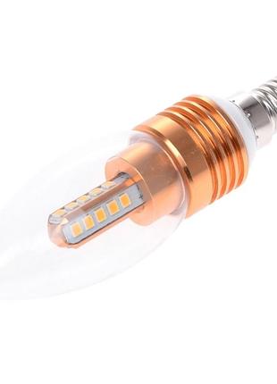 Лампа светодиодная led 5w e14 ww c37 copper 220v