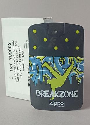 Zippo breakzone for him 75 мл тестер (оригинал)