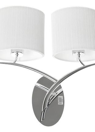 Бра настенное накладное с абажуром bl-510w/2 e27 chr brille l38-117