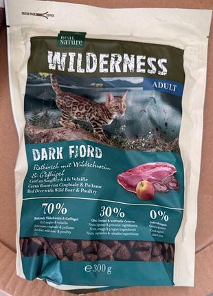 Корм для котів wilderness adult dark fjord з качкою та диким кабаном