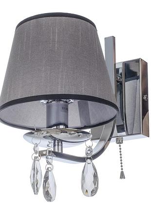 Бра настенное накладное классическое с абажуром bcl-727w/1 e14 ch brille 29-059