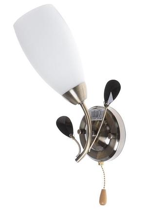 Бра настінне накладне з вимикачем класичне lk-170w/1 brille yl57