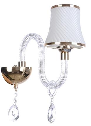 Бра настенное накладное прованс с абажуром bcl-498w/1 e14 wh brille 26-331
