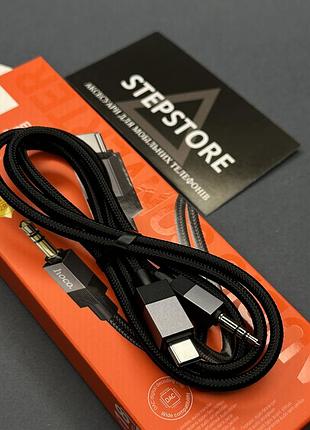 Аудіокабель hoco upa32b usb type-c – 3.5 мм aux dac 1 м