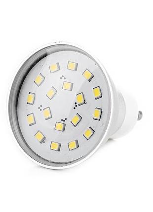 Лампа светодиодная led 4.8w gu10 cw mr16 220v