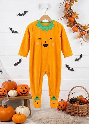 Велюровий тематичний чоловічок гарбуз 9-12 міс. halloween хелловін